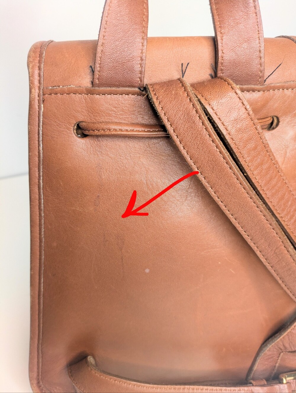 Vintage Coach Leather Backpack Tan Brown - Picture 12 of 14